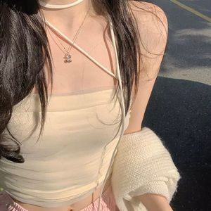 Halter Neck Irregular Designer Tube Tops Fashion Gauze Sleeveless Femme